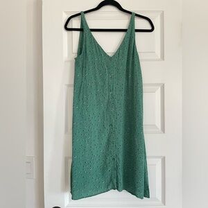 & Other Stories Teal Floral Midi Dress